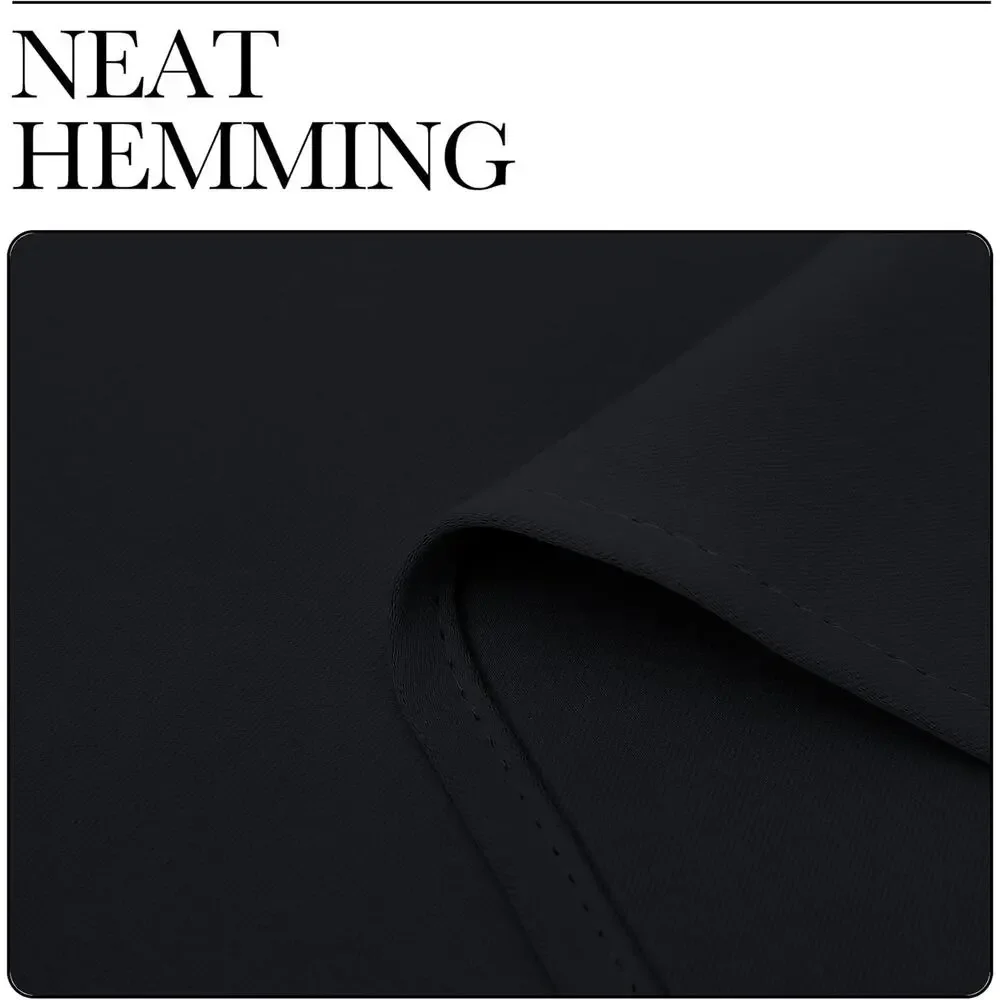 Thermal Insulated Black Blackout Curtains/Drapes 2 Panels, 84x42, Sound Reducing